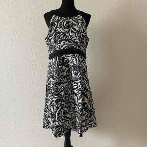 Isadora Collection Summer Black and White Sleeveless Dress size 8